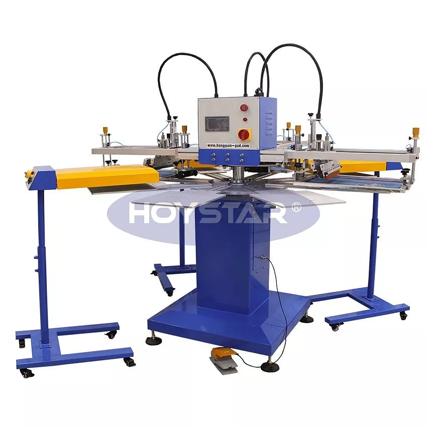 Automatic 3 Colors Screen Printer Machine For T-shirts and Bags